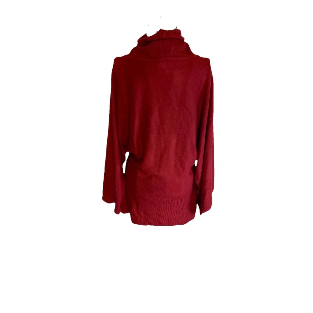 BCBG MAXAZRIA Women's Red Cowl Neck Pullover Long Sleeve Sweater Size M - Picture 1 of 8